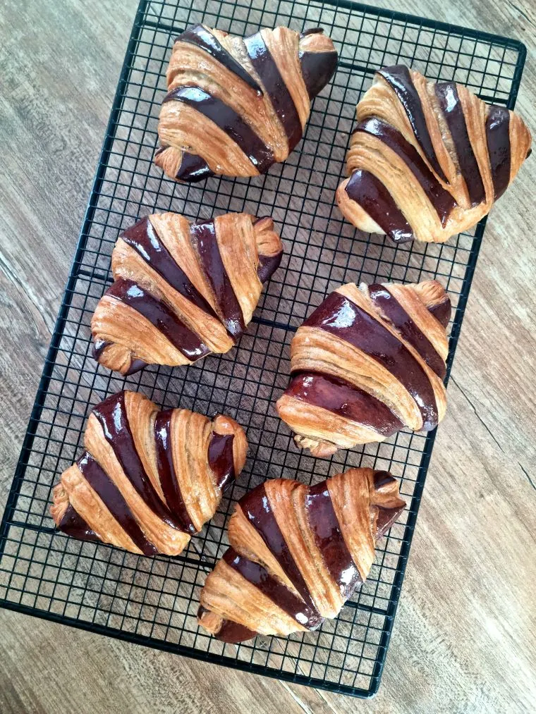 Croissant fourre au chocolat